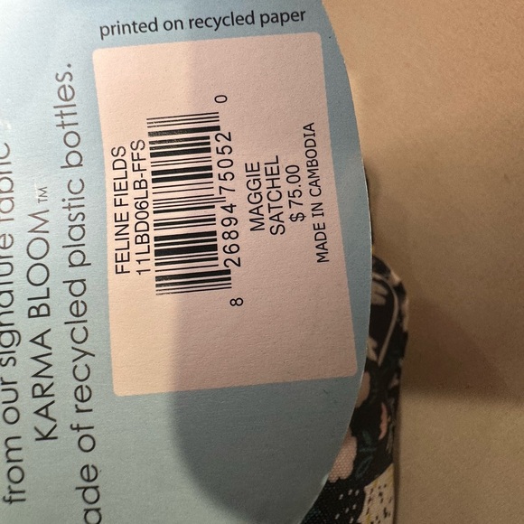 NWT Lily Bloom Black Floral & Animal Print Satchel with Yellow and Pink Accents - Picture 12 of 12